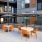 outside courtyard with ample seating and closeness to other amenities