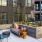 outside courtyard with ample seating and closeness to other amenities