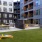 outside courtyard with ample seating and closeness to other amenities