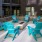 outdoor seating around a firepit