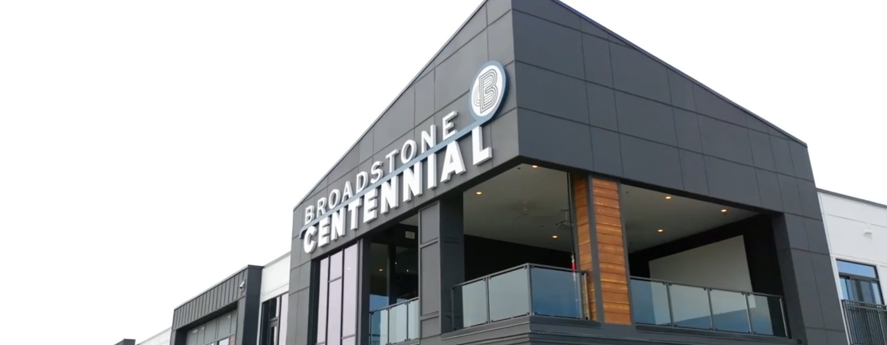 a building with a sign on it